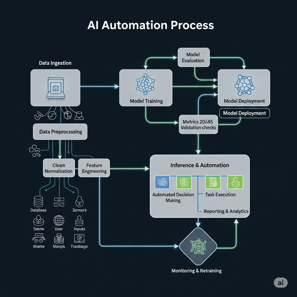 Diagram of the AI automation process