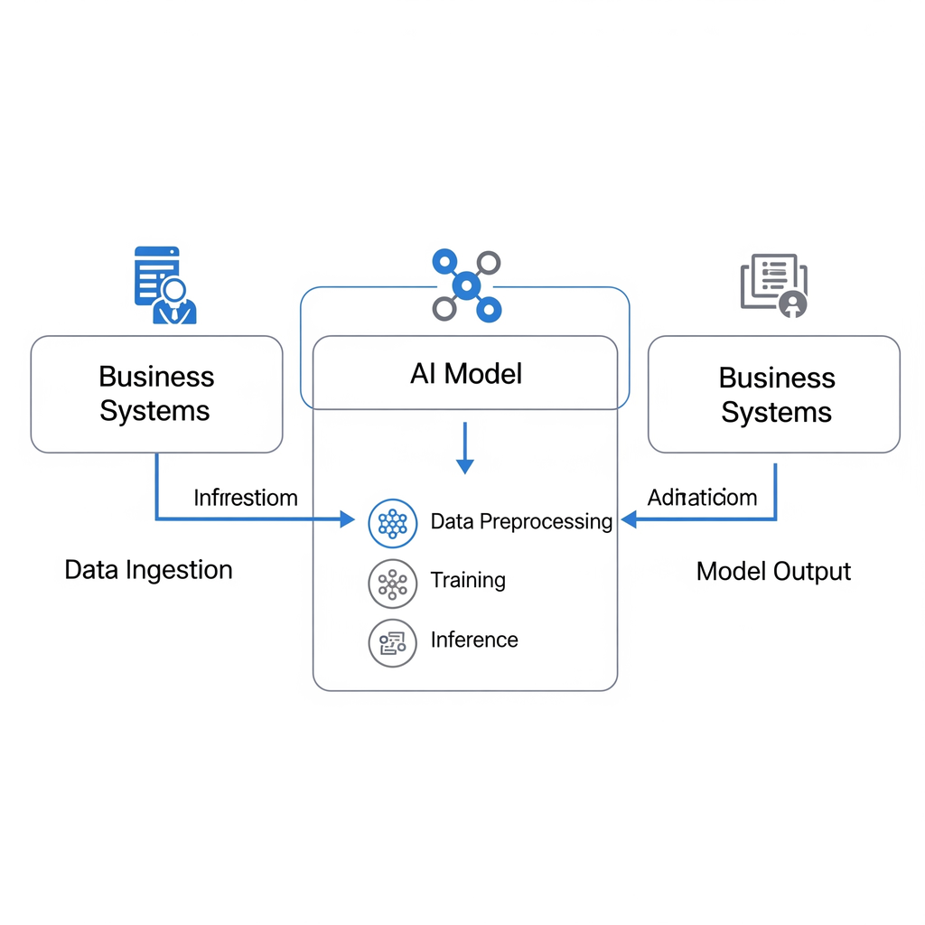 Diagram of an AI integration workflow