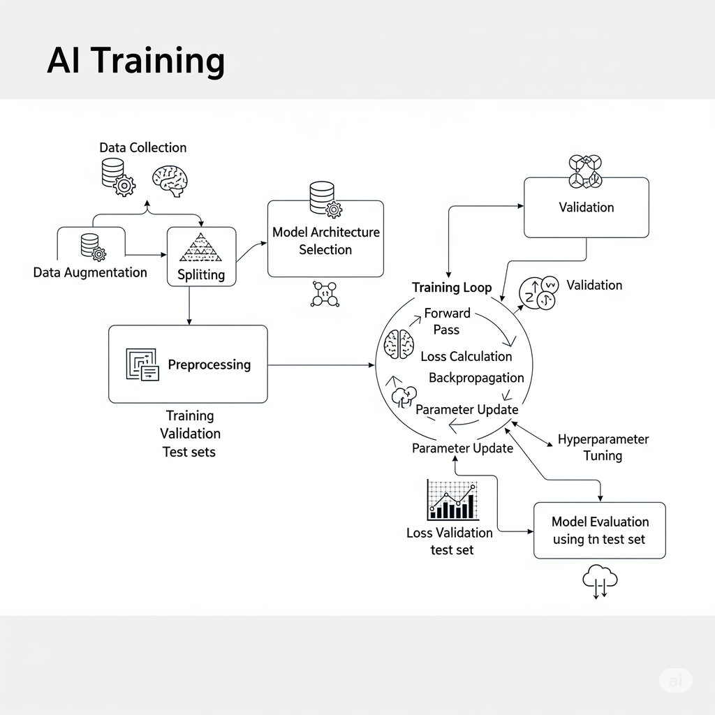 Diagram of the AI training workflow